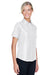 Harriton M580W Womens Key West Performance Short Sleeve Button Down Shirt w/ Double Pockets White Model 3q