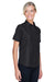 Harriton M580W Womens Key West Performance Short Sleeve Button Down Shirt w/ Double Pockets Black Model 3q