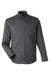 Harriton M585L Mens Advantage Wrinkle Resistant Long Sleeve Button Down Shirt w/ Double Pockets Dark Charcoal Grey Flat Front