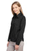 Harriton M585LW Womens Advantage Wrinkle Resistant Long Sleeve Button Down Shirt w/ Double Pockets Black Model 3q