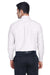 Harriton M600 Mens Oxford Wrinkle Resistant Long Sleeve Button Down Shirt w/ Pocket White Model Back