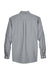 Harriton M600 Mens Oxford Wrinkle Resistant Long Sleeve Button Down Shirt w/ Pocket Oxford Grey Flat Back