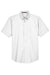 Harriton M600S Mens Oxford Wrinkle Resistant Short Sleeve Button Down Shirt w/ Pocket White Flat Front