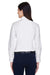 Harriton M600W Womens Oxford Wrinkle Resistant Long Sleeve Button Down Shirt White Model Back