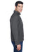 Harriton M705 Mens Auxiliary Water Resistant Canvas Full Zip Jacket Dark Charcoal Grey Model Side