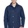 Harriton Mens Auxiliary Water Resistant Canvas Full Zip Jacket - Dark Navy Blue