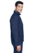 Harriton M705 Mens Auxiliary Water Resistant Canvas Full Zip Jacket Dark Navy Blue Model Side