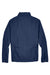 Harriton M705 Mens Auxiliary Water Resistant Canvas Full Zip Jacket Dark Navy Blue Flat Back