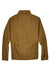 Harriton M705 Mens Auxiliary Water Resistant Canvas Full Zip Jacket Duck Brown Flat Back