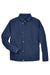 Harriton M705 Mens Auxiliary Water Resistant Canvas Full Zip Jacket Dark Navy Blue Flat Front