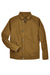 Harriton M705 Mens Auxiliary Water Resistant Canvas Full Zip Jacket Duck Brown Flat Front