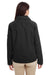 Harriton M705W Womens Auxiliary Water Resistant Canvas Full Zip Jacket Black Model Back