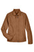 Harriton M705W Womens Auxiliary Water Resistant Canvas Full Zip Jacket Duck Brown Flat Front