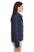 Harriton M705W Womens Auxiliary Water Resistant Canvas Full Zip Jacket Dark Navy Blue Model Side