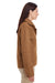 Harriton M705W Womens Auxiliary Water Resistant Canvas Full Zip Jacket Duck Brown Model Side