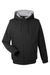 Harriton M711/M711T Mens Climabloc Water Resistant Full Zip Hooded Sweatshirt Hoodie Black Flat Front