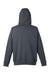 Harriton M711/M711T Mens Climabloc Water Resistant Full Zip Hooded Sweatshirt Hoodie Dark Charcoal Grey Flat Back