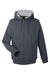 Harriton M711/M711T Mens Climabloc Water Resistant Full Zip Hooded Sweatshirt Hoodie Dark Charcoal Grey Flat Front