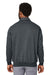 Harriton M712 Mens Climabloc Water Resistant 1/4 Zip Sweatshirt Dark Charcoal Grey Model Back