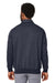 Harriton M712 Mens Climabloc Water Resistant 1/4 Zip Sweatshirt Dark Navy Blue Model Back