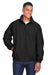 Harriton M740 Mens Wind & Water Resistant Full Zip Jacket Black Model Front