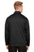 Harriton M748 Mens Advantage Performance Moisture Wicking 1/4 Zip Sweatshirt Black Model Back