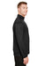 Harriton M748 Mens Advantage Performance Moisture Wicking 1/4 Zip Sweatshirt Black Model Side