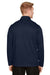 Harriton M748 Mens Advantage Performance Moisture Wicking 1/4 Zip Sweatshirt Dark Navy Blue Model Back