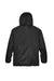 Harriton M750 Mens Packable Wind & Water Resistant 1/4 Zip Hooded Jacket Black Flat Back