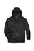 Harriton M750 Mens Packable Wind & Water Resistant 1/4 Zip Hooded Jacket Black Flat Front