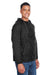 Harriton M750 Mens Packable Wind & Water Resistant 1/4 Zip Hooded Jacket Black Model 3q