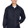 Harriton Mens Wind & Water Resistant Snap Down Staff Jacket - Navy Blue