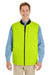 Harriton M776 Mens Dockside Reversible Water Resistant Full Zip Vest Black/Safety Yellow Model Front