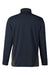 Harriton M786 Mens Flash Performance Moisture Wicking Colorblock 1/4 Zip Sweatshirt Dark Navy Blue/Dark Charcoal Grey Flat Back