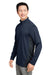 Harriton M786 Mens Flash Performance Moisture Wicking Colorblock 1/4 Zip Sweatshirt Dark Navy Blue/Dark Charcoal Grey Model 3q