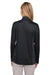 Harriton M786W Womens Flash Performance Moisture Wicking Colorblock 1/4 Zip Sweatshirt Black/Dark Charcoal Grey Model Back