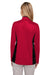 Harriton M786W Womens Flash Performance Moisture Wicking Colorblock 1/4 Zip Sweatshirt Red/Black Model Back