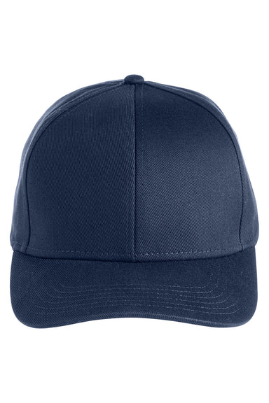 Harriton M802 Mens Climabloc Ear Flap Stretch Fit Water Resistant Hat Dark Navy Blue Flat Front