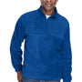 Harriton Mens Pill Resistant Fleece 1/4 Zip Sweatshirt w/ Pockets - True Royal Blue