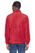 Harriton M980 Mens Pill Resistant Fleece 1/4 Zip Sweatshirt Red Model Back