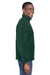 Harriton M980 Mens Pill Resistant Fleece 1/4 Zip Sweatshirt Hunter Green Model Side