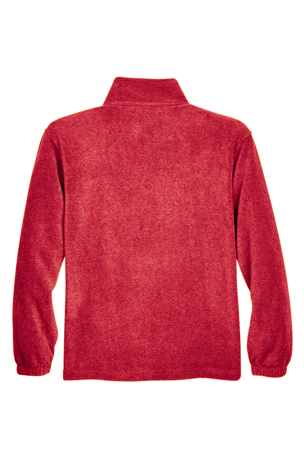 Harriton M980 Mens Pill Resistant Fleece 1/4 Zip Sweatshirt Red Flat Back