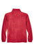 Harriton M980 Mens Pill Resistant Fleece 1/4 Zip Sweatshirt Red Flat Back