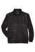 Harriton M980 Mens Pill Resistant Fleece 1/4 Zip Sweatshirt Black Flat Front