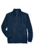 Harriton M980 Mens Pill Resistant Fleece 1/4 Zip Sweatshirt Navy Blue Flat Front