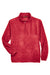 Harriton M980 Mens Pill Resistant Fleece 1/4 Zip Sweatshirt Red Flat Front