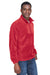 Harriton M980 Mens Pill Resistant Fleece 1/4 Zip Sweatshirt Red Model 3q