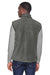 Harriton M985 Mens Pill Resistant Fleece Full Zip Vest Charcoal Grey Model Back