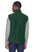 Harriton M985 Mens Pill Resistant Fleece Full Zip Vest Hunter Green Model Back