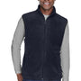 Harriton Mens Pill Resistant Fleece Full Zip Vest - Navy Blue